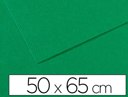 PAPIER DESSIN CANSON FEUILLE MI-TEINTES N575 GRAIN GLATIN HAUTE TENEUR COTON 160G 50X65CM UNICOLORE VERT BILLARD