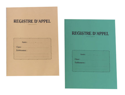 REGISTRE APPEL JOURNALIER DITIONS FUZEAU COUVERTURE 250G/M2 A4 210X297MM DCOUP