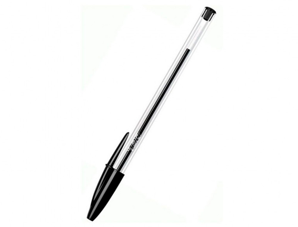 STYLO-BILLE BIC CRISTAL CRITURE MOYENNE 0.5MM ENCRE CLASSIQUE BILLE INDFORMABLE CAPUCHON COULEUR ENCRE NOIR