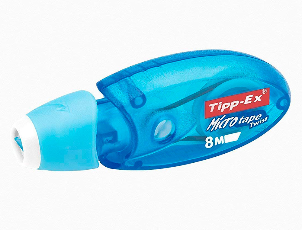 CORRECTEUR TIPP-EX MICRO TAPE TWIST DVIDOIR MINI RUBAN POLYESTER 5MMX8M CAPUCHON FORME ERGONOMIQUE