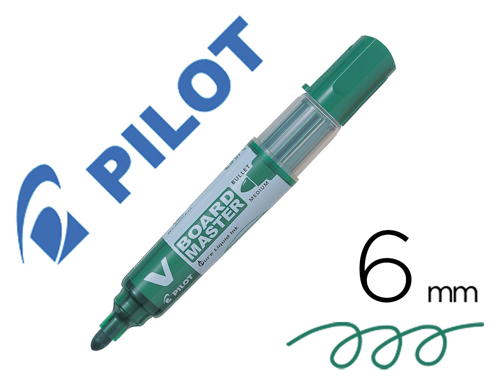 MARQUEUR PILOT V-BOARD MASTER RECYCLE RECHARGEABLE POINTE   FINE 4.50 MM COLORIS VERT