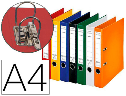 CLASSEUR LEVIER ESSELTE CHROMOS PLUS A4 PP GRIFFES BLOCAGE DOS 50MM GRAND PORTE-TIQUETTE COLORIS CLASSIQUES ASSORTIS