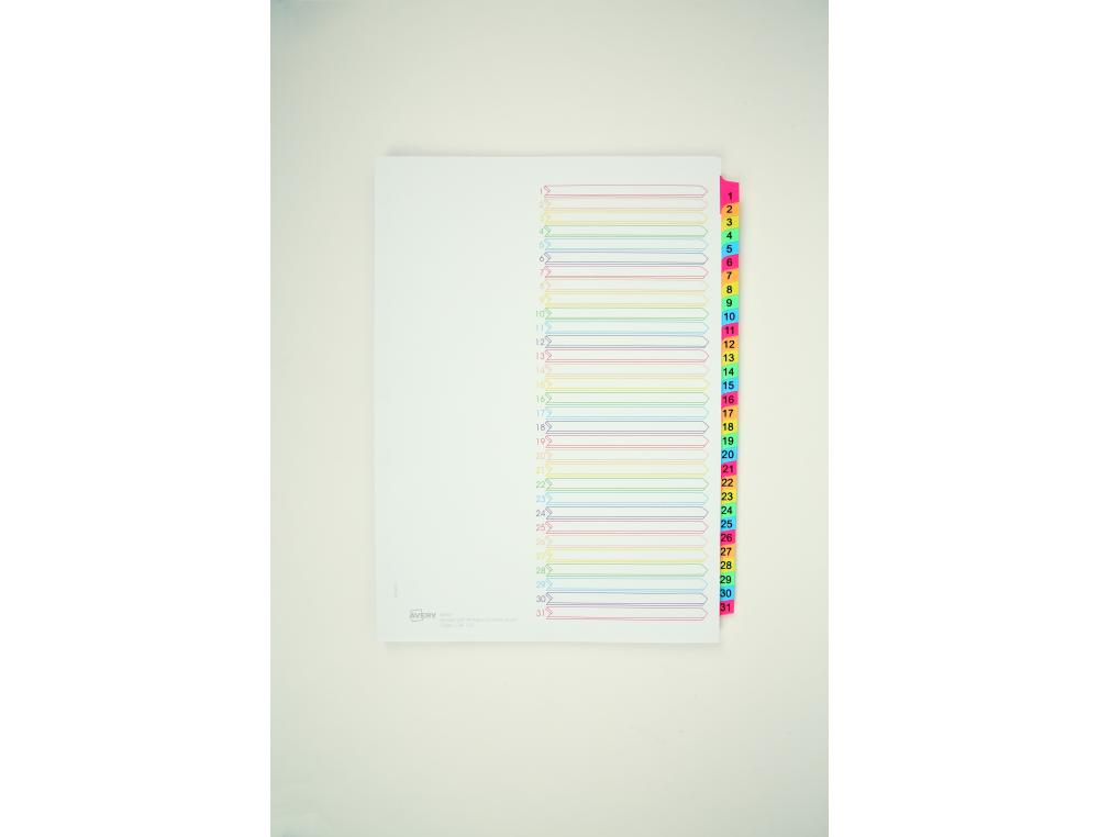 INTERC.A4 NUMERIQUE MYLAR 1 A3INTERCALAIRES CARTE MYLAR - AVERY - A4 31 TOUCHES NUMERIQUES