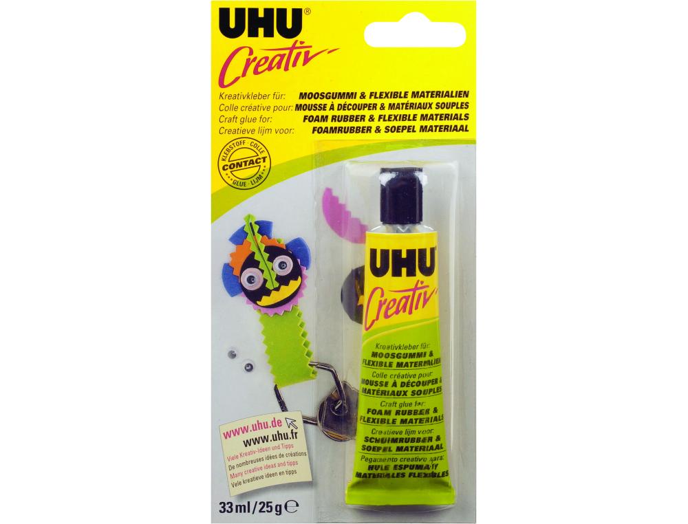 COLL CREA MOUSS MATERIAU SOUPLCOLLE CREATIV' UHU POUR MATERIAUX SOUPLES