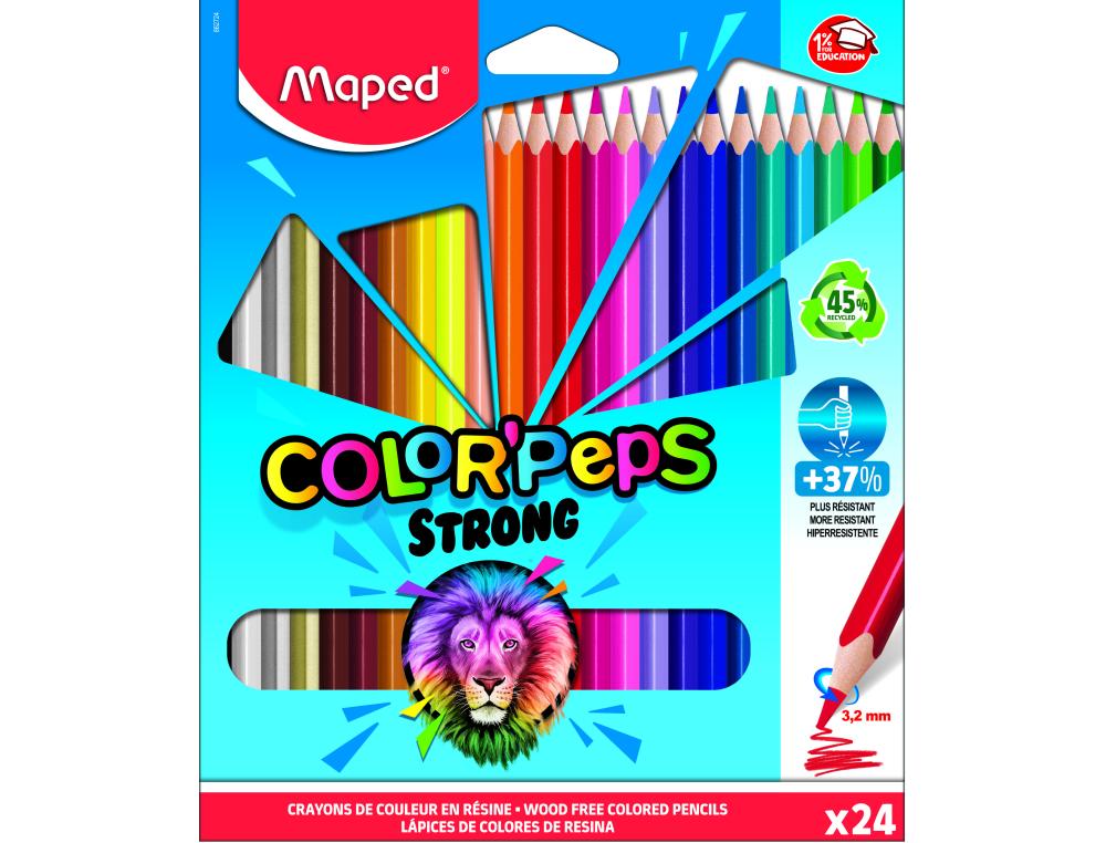 CRAYON PEPS STRONG GREEN P/24 CRAYON PEPS STRONG GREEN P/24