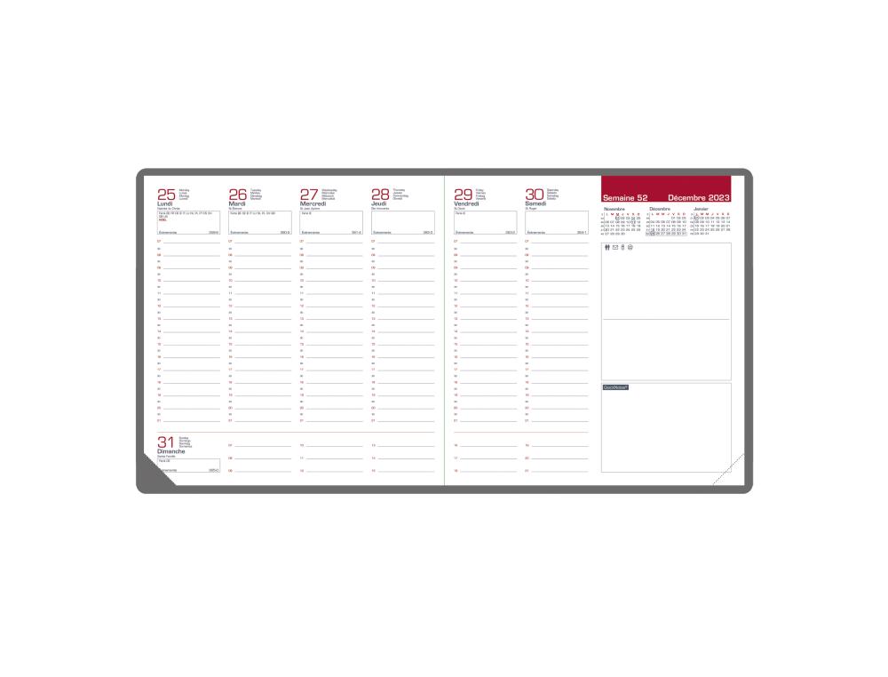 AG.OXFORD OPHIO 16X16 NOIR AGENDA OXFORD OPHIO 16X16CM