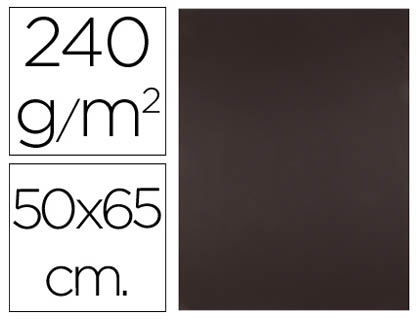 PAPIER CARTONNE LIDERPAPEL 50X65CM 240GR COLORIS MARRON  PAQUET 25 FEUILLES