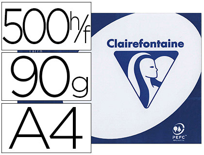 PAPIER CLAIREFONTAINE CLAIRALFA EXTRA BLANC A4 90G/M2 BLANCHEUR 170 OPACIT 93 RIGIDIT 135 TOUCHER SATIN 500 FEUILLES