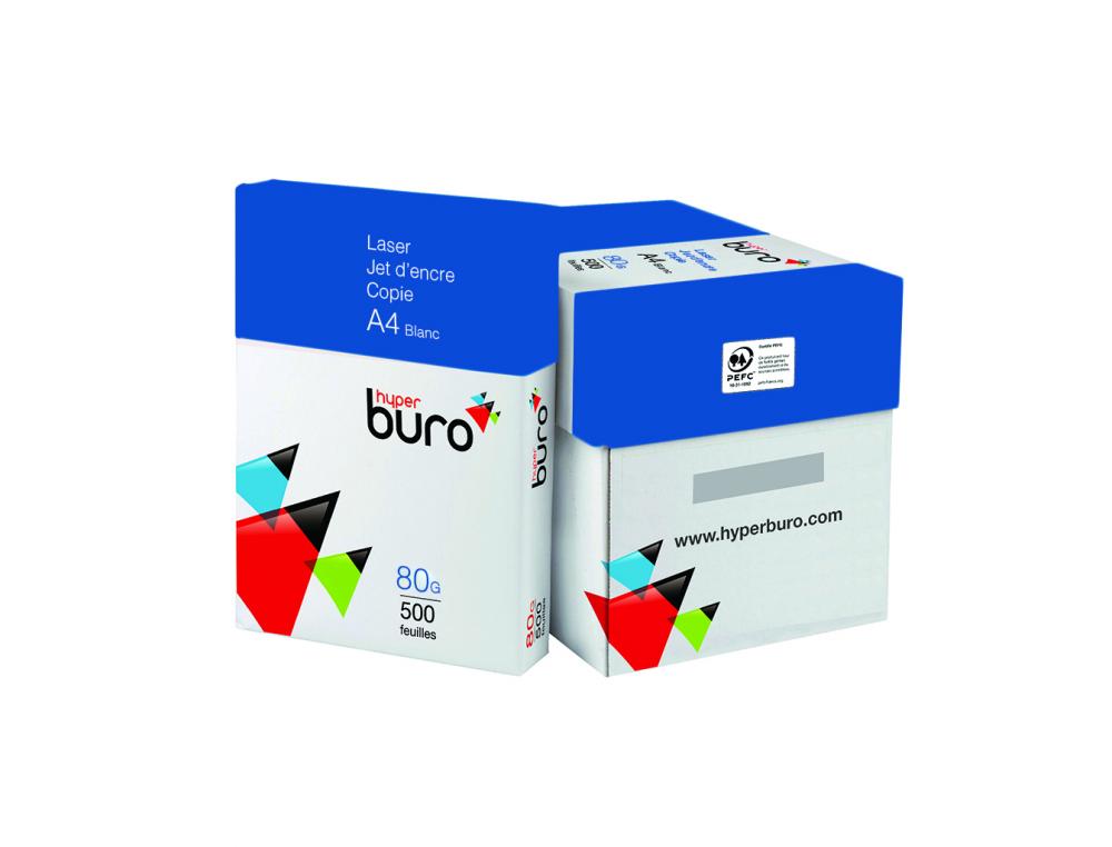 PAPIER A4 80G B HYPERBURO 500FPAPIER REPROGRAPHIQUE - HYPERBURO - A4 80G BLANC