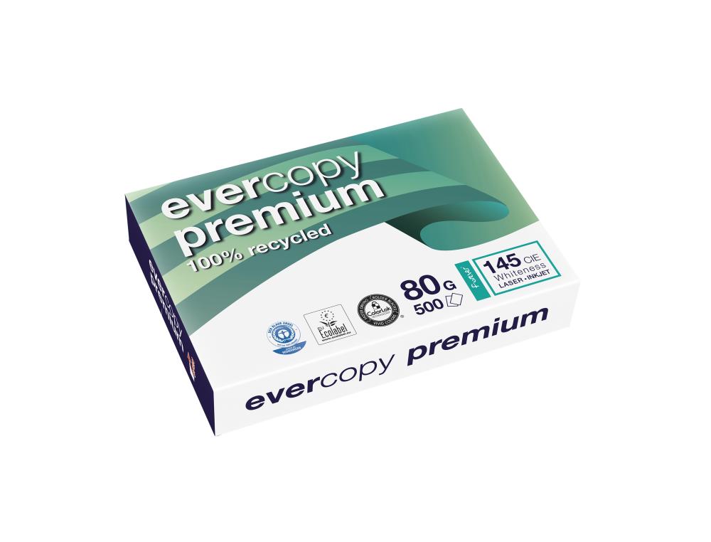 PAPIER A4 80G BLC EVERCOPYPREMRamette de papier blanc recycl A4 80G Evercopy Clairefontaine