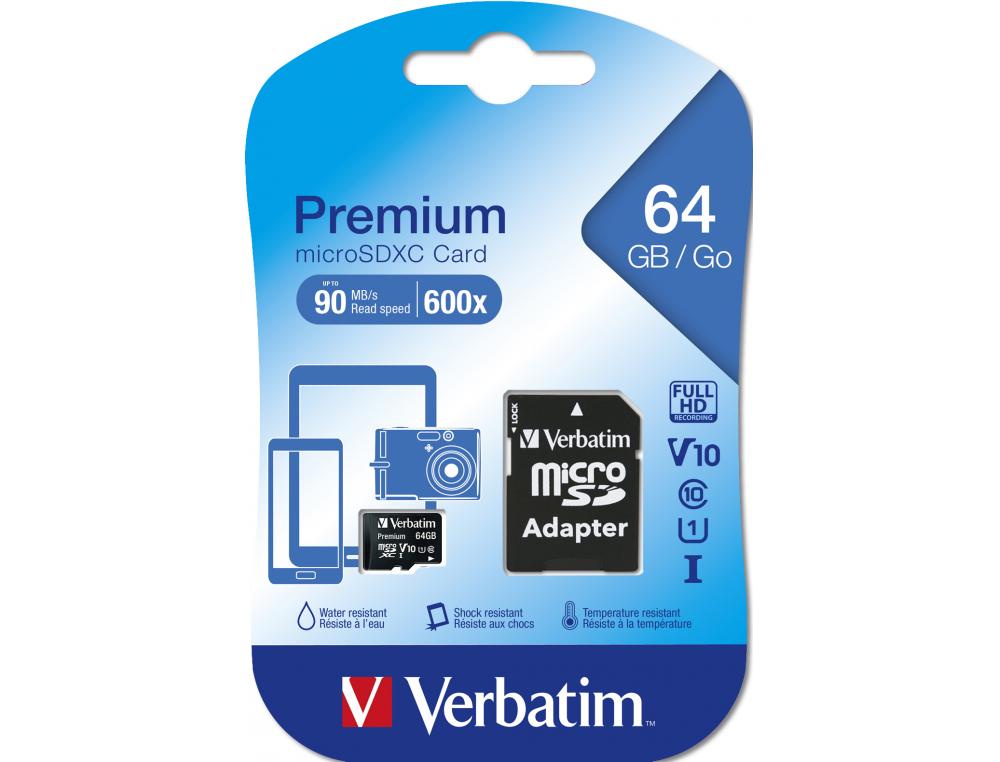 CARTE MICRO SDHC 64GB CLASS 10CARTE MICRO SDHC 64GB CLASS 10