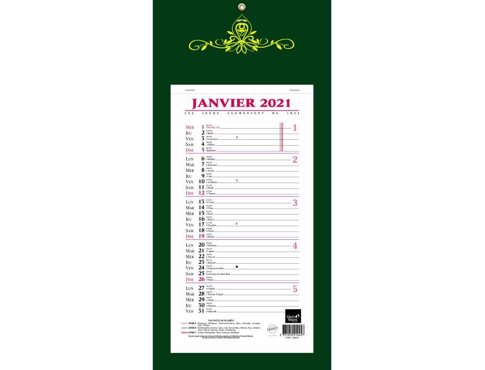 BLOC MENSUEL QV SKYTOS 20X41,5CALENDRIER A FEUILLETS MENSUELS SKYTOS - 20X41.5CM